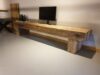 Oud eiken Tv meubel met balken onderstel 40 cm breed