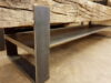 Tv meubel robuust oud eiken met een stalen schap onderstel. - Afbeelding 4