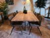 Tafel gezandstraalde gebinten planken Modern