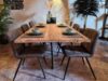 Tafel gezandstraalde gebinten planken Modern - Afbeelding 4