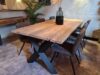 Tafel gebinten planken gezandstraald X model