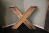 X-poot set balk 15 x 15 cm oud eiken