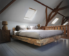 Balken bed eikenhout