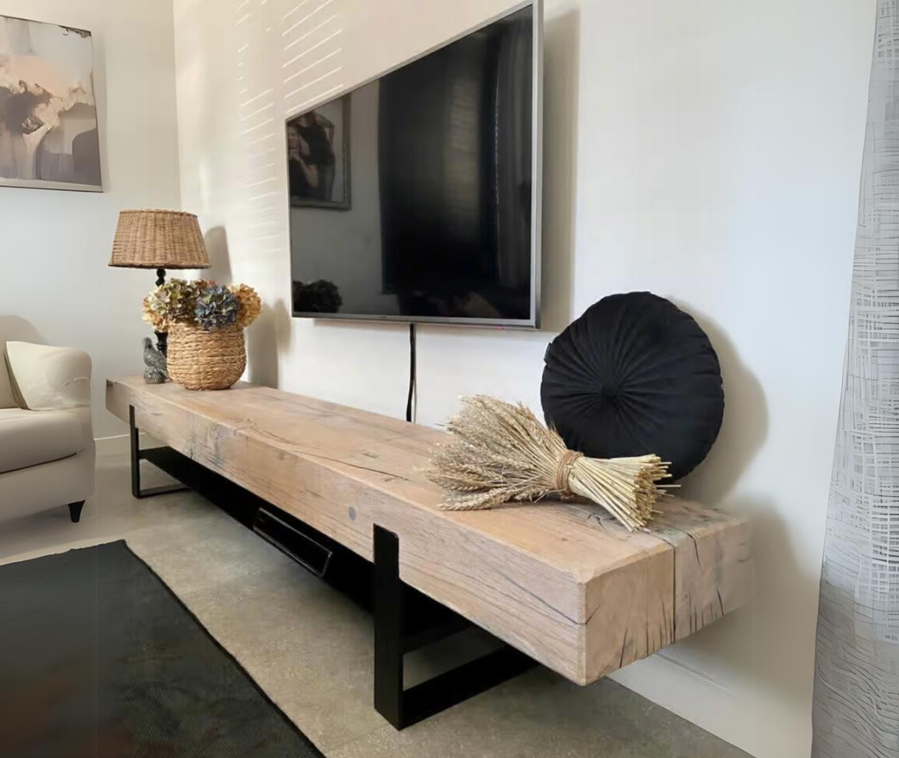 oud eikenhouten tv meubel