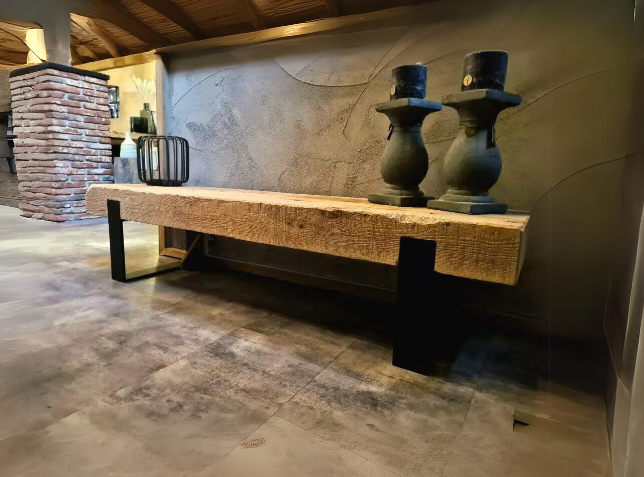 tvmeubel bankje oud eikenhout