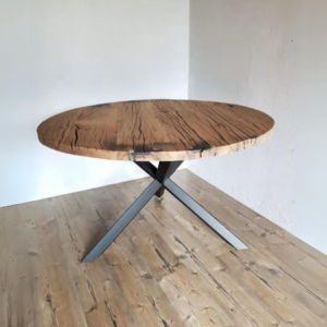 eettafel rond eikenhout