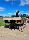 tuintafel met hout en staal