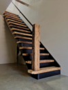 Oud eikenhouten trapbekleding