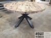 eettafel rond oud eiken - Afbeelding 3