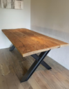 Oud eiken Tafel van ruwe planken