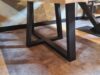 Tafel gezandstraald oud eiken met dubbel U onderstel - Afbeelding 2