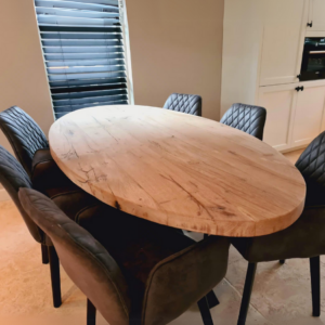 ovale tafel eikenhout
