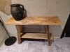 Oud eiken bankje / sidetable - Afbeelding 2