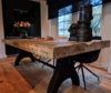 stoere tafel van eikenhout