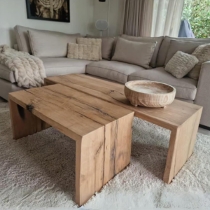 salontafels set licht eikenhout
