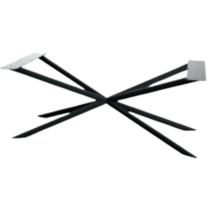 Vlinderpoot zwart plat ovaal k60x30