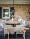 Deens ovale oud eiken tuintafel