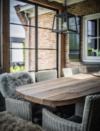 Deens ovale oud eiken tuintafel