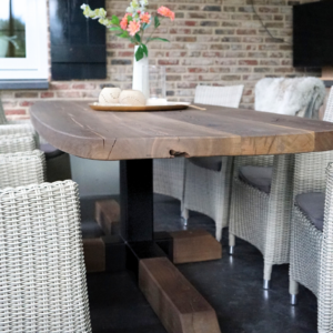 Deens ovale oud eiken tuintafel
