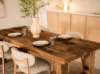 Robuuste tafel oud eikenhout bovenzijde - Afbeelding 2