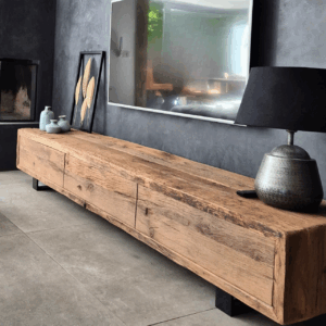 tv meubel eikenhout met kleppen