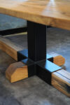 Eettafel Deens ovaal met design poot hout/staal - Afbeelding 7