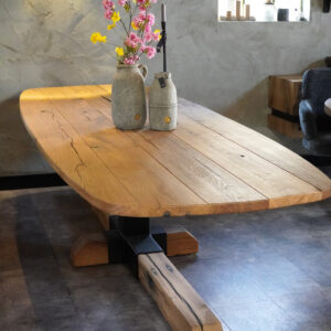 tafel deens ovaal eikenhout geschaafd