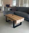 Salontafel set geschaafd oud eikenhout - Afbeelding 3