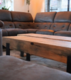 Salontafel set geschaafd oud eikenhout - Afbeelding 4